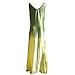 Women Spaghetti Strap Shift Dress | Ladies Fashion V Neck Dye Gradient Ramp Flare Swing Maxi Dresses | Loose Comfy Cami Dressthumb 2