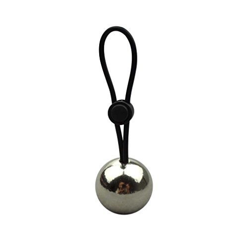 Omkuwl Male Adjustable Silicone Penis Ring Metal Ball Weight Hanger Penis Enlargement Device 3.2cm
