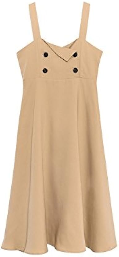 Amazon リエディ Re Edit ダブルボタントレンチワンピース ワンピース チュニック 通販