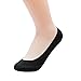 Jarseen Women's Premium Cotton Liner Non Slip No Show Socks(4 Pairs) (Shoe-Size 5-8, 2Black+2Nude)