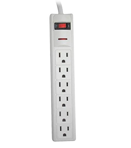POWER ZONE OR802013 Surge 6 Outlet with 400J Strip