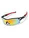 ODODOS Polarized Sports Sunglasses With 5 Interchangeable Lenes for Cycling Baseball Running Fishing Unbreakable Frame