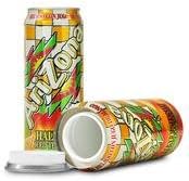 Stash Safe Can Juice 23 Fl Oz Arizona Half Iced Tea Half Mango with Free Bakebros Silicone Container and Sticker