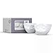 TASSEN Medium Porcelain Bowl Set No. 1, Grinning & Kissing Face, 6.5 oz. White (Set of 2 Bowls)