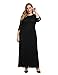 Chicwe Women's Plus Size Stretch Lace Maxi Dress - Evening Wedding Cocktail Party Dress Pure Black 1X