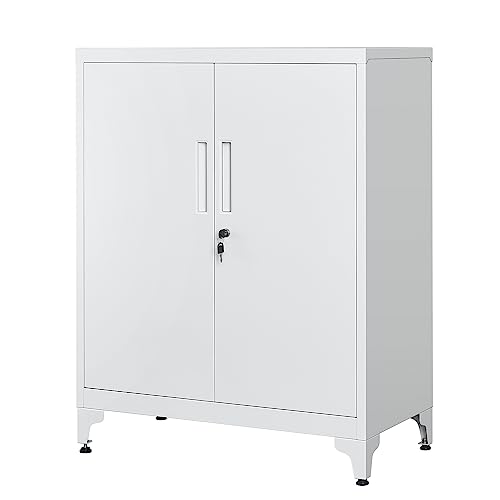 SONGMICS Aktenschrank, mit 2 Türen, abschließbar, aus Stahl