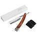 Straight Razors for Men Straight Edge Razor Cutthroat Razor with Velvet Bag - Stainless Steel Blade + Premium Rosewood Handle