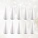Happyyami 10pcs Craft Foam Cone White Cones for DIY Home Craft Project Christmas Tree Table Centerpiece 18.5cm