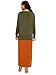 Verdusa Women's Color Block Long Sleeve Casual Loose Oversized Maxi Dress Green M