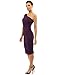 PattyBoutik Women One Shoulder Cocktail Dress (Dark Purple X-Small)
