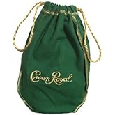 Extra Large Crown Royal Bag with Gold Drawstrings Great for Storage 13"x9"x4" (Green)