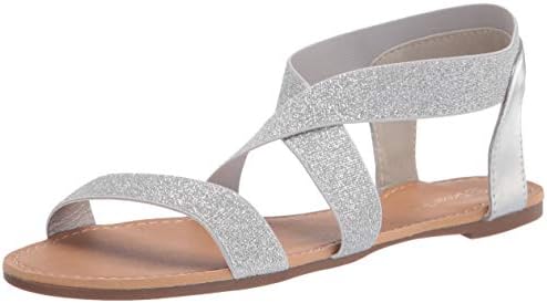 DREAM PAIRS Ladies’s Elatica Elastic Ankle Strap Flat Sandals