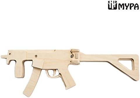 [MYPA] DIY Wooden Rubber Band Shooting Gun 8-Shot Wood Toy Gift for Kids and Adults MYPA GUN - PRM50
