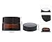 20g Amber Glass Cosmetics Jars with White Inner Liners and black Lids. Perfect Lotion Container for cosmetics and Face cream Lotion.Set of 15 Pack.