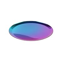 Unicoco Round Trinket Tray Colorful Stainless Steel Jewelry Organizer Tray Ring Necklace Trinket Storage Dish Plate
