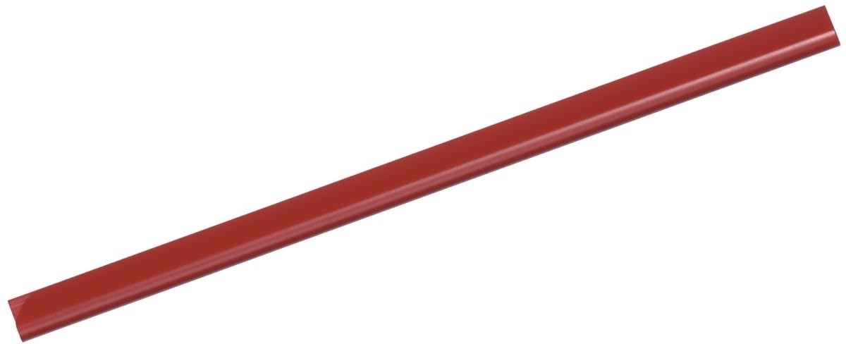 Durable A4 Spine Bar 3mm Red - Pack of 100 - Quick and Easy Binding for Unpunched Documents - Holds Up to 30 A4 Sheets