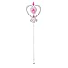 Yansion Princess Dress Up Party Costume Accessories Belle Gift Set for Princess Cosplay Tiara,Wand and Gloves(Pink)
