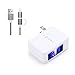 Wall charger, I-Bollon 24Watt 4.8A 4 port charger adapter travel charger with 3 ft 2 in 1 Nylon Braided USB charging cable for smart phone and tablets.