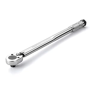 Amazon Basics 1/2-Inch Drive Click Torque Wrench – 27.1-203.5 Nm