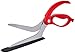 Dreamfarm Scizza 2-In-1 Easy Ergonomic Pizza Scissors with Stainless Steel Pizza Cutter Blades & Non-Stick Slice Server - Red