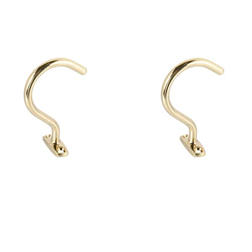 Dongyue 2 Pieces Snooker Billiard Table Cue Brass Hook Suit for Hold Bridge Stick Pool Rack with 2 Packs Screws - Thumbnail 7