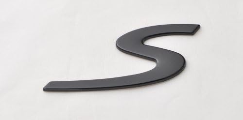 S 3D Letter Emblem Black
