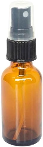 Aroma Oil Tools - Glass Bottle with Pump (Amber) for Essential Oils - 1oz - Single