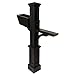 Mayne Inc. Westbrook Plus Mail Post - Black - 40.5in L x 8in W x 56.5in H - Standard Post, Arm Plus & Planter (5830-B)