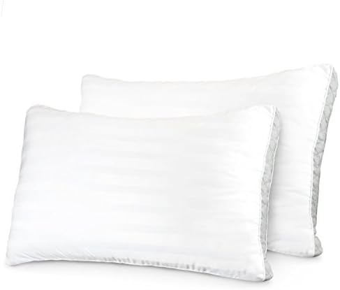 Sleep Restoration 2100 Series Gusset Gel Pillow - (2 Pack Queen) Plush Cooling Gel Fiber - Hypoallergenic &amp; Dust Mite Resistant
