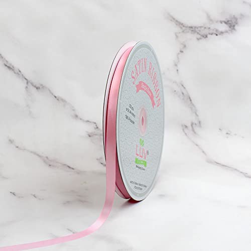 Creative Ideas PSF0308-118 Solid Satin Ribbon, 3/8" by 100 yd, Pink