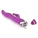 MOJOY Multi 7 Frequency Silicone Rabbit G-Spot Vibrating Vibrator for Women, Tongue Penetration Double Vibrant Sex Toy Clitoris Stimulators, Rose Red