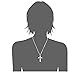 Cross Necklace for Men & Women with Large Pendant and 24 Inch Chain (Silver and Gold Tone)