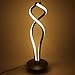 SkyeyArc Double Helix Dimmable LED Table Lamp, Modern Spiral Lamp, Contemporary Minimalist Lighting Design, Color Adjustable Light, 12W, Black