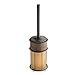 mDesign Plastic Toilet Bowl Brush and Holder for Bathroom Storage - Bronze