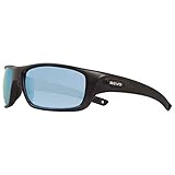 Revo Guide II RE 4073 11 BL Polarized Wrap Sunglasses, Matte Black, 61 mm