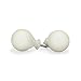 Ivilon Drapery Treatment Window Curtain Rod - Ball Style, 48 to 86 Inch. Color White/Ivory
