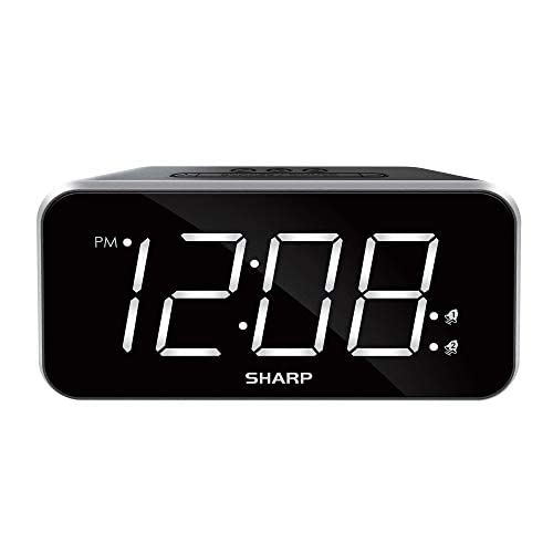 Sharp Alarm Clock Jumbo Easy to Read Display 3 Step Dimmer Control
