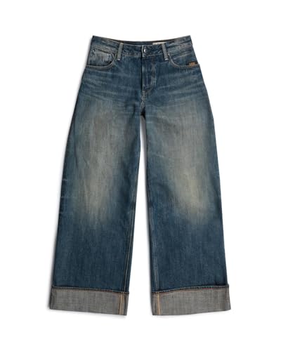 G-Star Women's Roxx Wide Wmn, Colour Blue, Size: Waist 30, Inseam 32