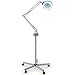 Esthology Magnifying Floor Lamp with Rolling Stand - 5 Diopter Adjustable Standing Magnifier Light for Facials