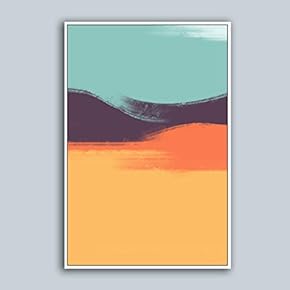 Framed Canvas Home Artwork Decoration Abstract Color Canvas Wall Art for Living Room, Bedroom - 16x24 inches