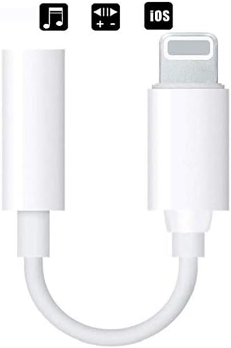 Headphone Jack Adapter 3.5mm AUX Audio for iPhone 7 /7Plus iPhone 8 /8Plus/X/Xs/Xs Max/XR Dongle to 3.5 mm Headphone Jack Adapter for iPhone Earphone Audio Connector Jack Splitter Cable Support iOS 12