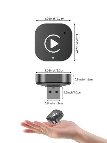 2026 New Wireless CarPlay Adapter & Android Auto Dongle– Converts Wired CarPlay to Wireless, Plug & Play, Auto Reconnect, Dual-Band 2.4G/5G, Lag-Free, USB-A&C Adapter Included