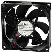 CUI INC CFM-9225V-145-455 CFM-92V Series 4500 RPM 92 x 92 mm 75 CFM 12 V OmniCOOL Bearing DC Axial Fan - 1 Item(s)