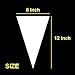 Pack of 200, The Elixir Party Polypropylene Crystal Clear Cellophane Cone Shaped Treat & Favor Bags, 6 x 12 inch