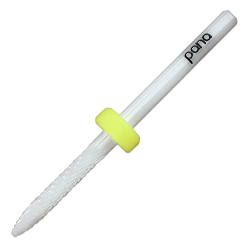 Pana (Grit: XF EXTRA FINE) Professional USA Ceramic White Under Nail Cleaner Bit Nail Drill 3/32" Shank Size