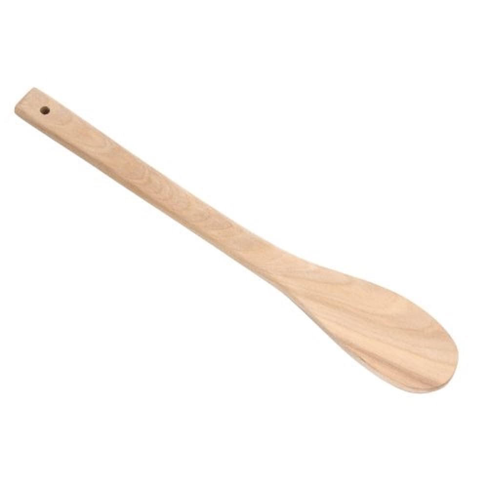 Vogue Wooden Spatula - Round Ended, High Heat Resistance 30cm J113