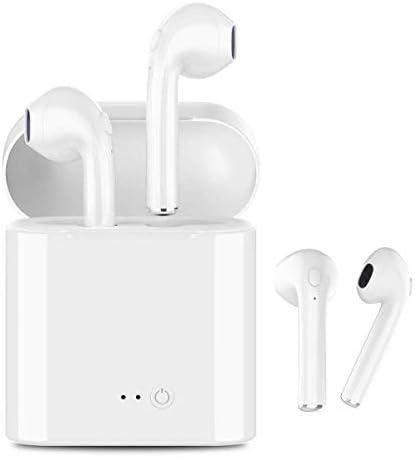Bluetooth Wireless Earbuds, True Wireless Headphones Sweatproof Sports Bluetooth Headset, Dual Hi-Fi Stereo Bluetooth 5.0 Invisible Earphones with Portable Charger, Built-in HD Mic