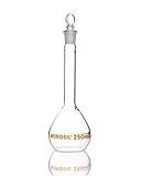 BOROSIL 5647021A Volumetric Flask, Wide Neck with