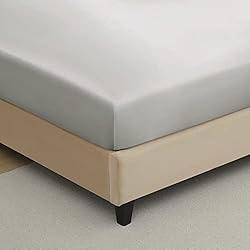 Queen Silk Satin Fitted Sheet, Soft Deep Pocket