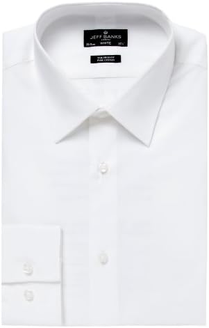 Jeff Banks Men Designer White Tailored Point Collar Shirt